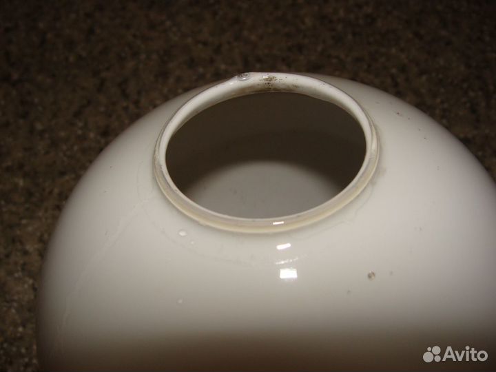 Плафон белый на бра, 139 мм, стеклянный