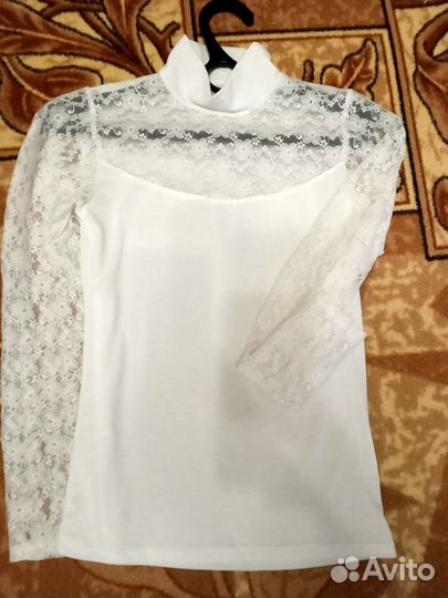 Блузки белая школьная 158-164