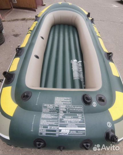 Надувная лодка intex seahawk 4