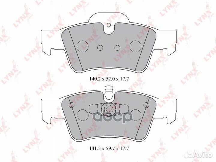 Колодки тормозные дисковые зад BD5332 lynxauto
