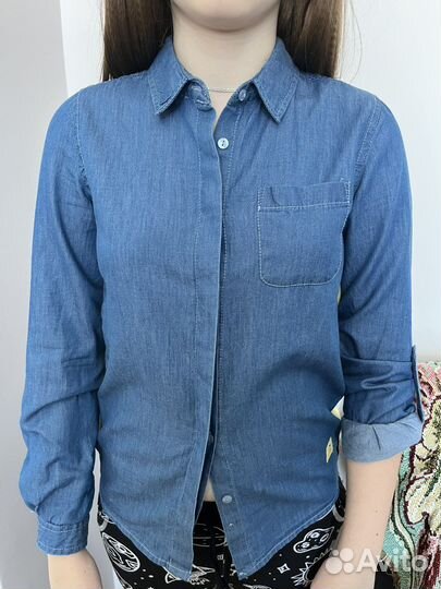 Джинсовая рубашка 146