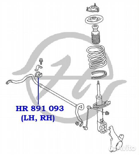 Втулка стабилизатора передней подвески, внутренняя