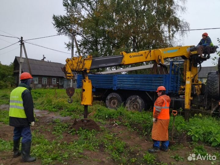 Манипулятор, вездеход, ямобур, сваибой