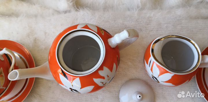 Сервиз дулево астры, польский яблоневый цвет липа