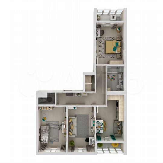 3-к. квартира, 78,7 м², 16/24 эт.