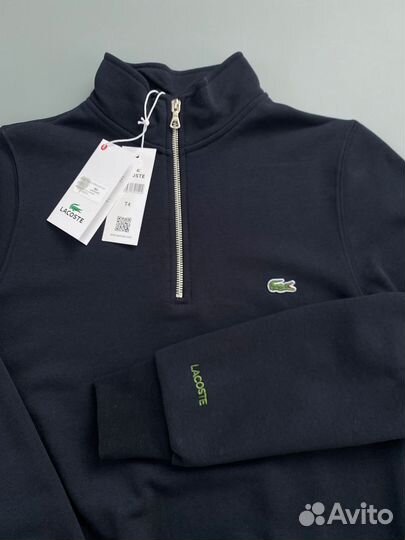 Свитшот lacoste полузамок мужской синий