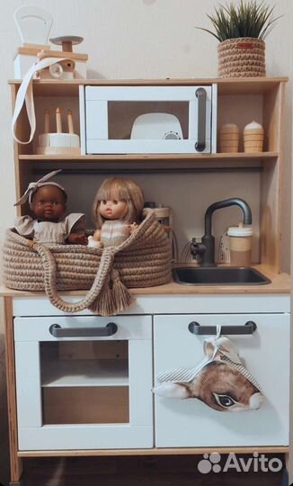 Люлька для куклы из джута, колыбелька для куклы