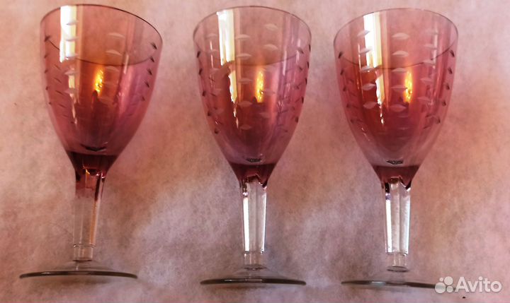 Кувшин Бокалы Салатник СССР Глина Стекло