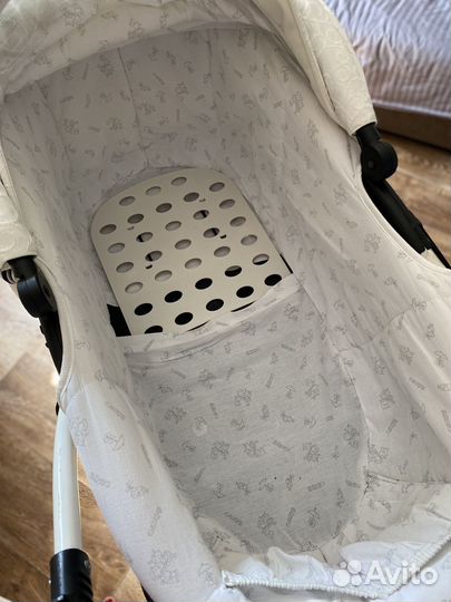 Коляска indigo 3 в 1 с автолюлькой белая кожа