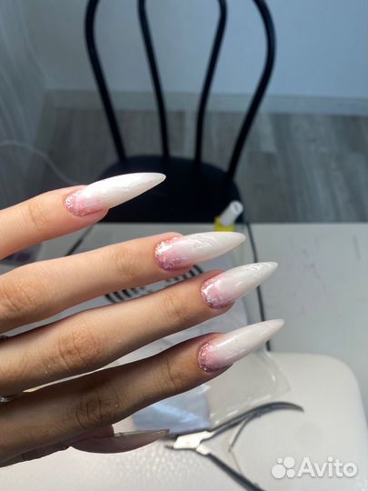 Маникюр наращивание ногтей