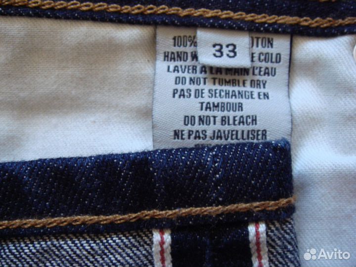 Джинсы United selvedge W31L34 Made in USA