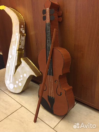 Музыкальные инструменты из картона (муляж)