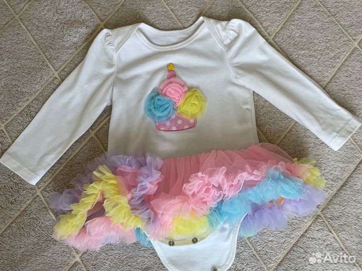 Платье боди для девочки 68