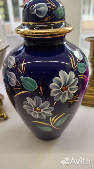 Ваза имбирная кобальтовое покрытие