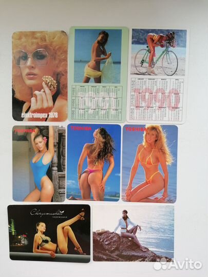 Календарики пластик Девушки, природа