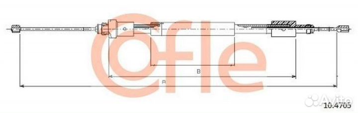 Трос стояночного тормоза лев задн citroen berlingo all 96- 92104705