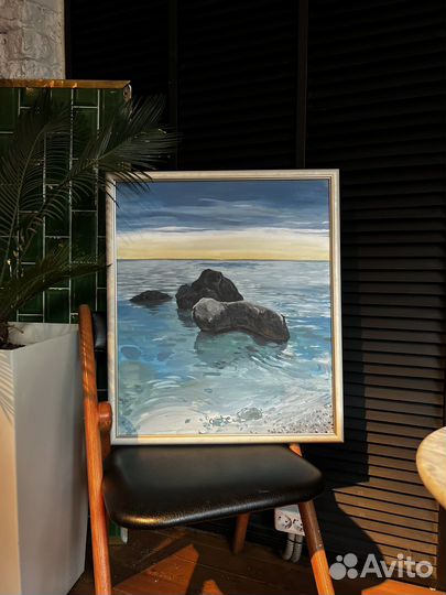 Картина ручной работы маслом на холсте пейзаж море
