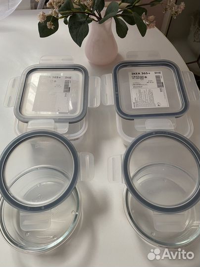 Контейнеры пластик с крышкой Икеа