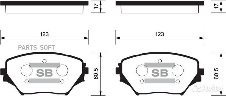 Sangsin brake SP1233 Колодки тормозные дисковые
