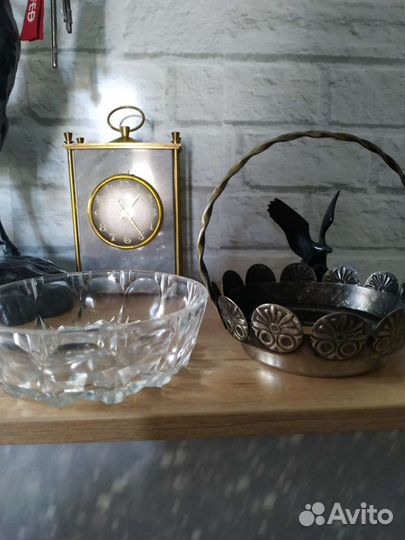 Конфетница на мельхиоровой подставки. СССР