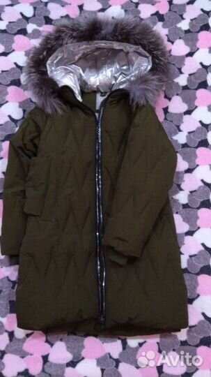 Пуховик для девочки 9-12 лет