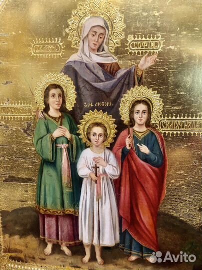 Икона «Мученицы Вера, Надежда, Любовь 19 в