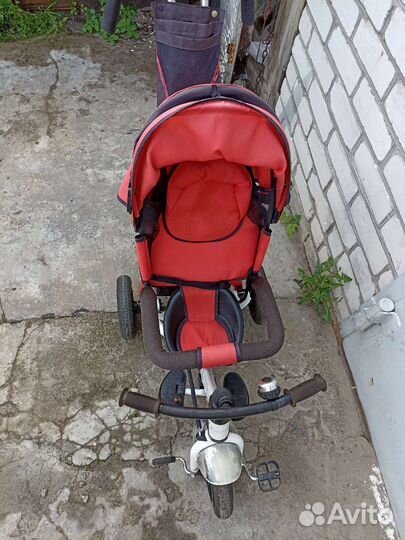 Велосипед коляска с родительской ручкой