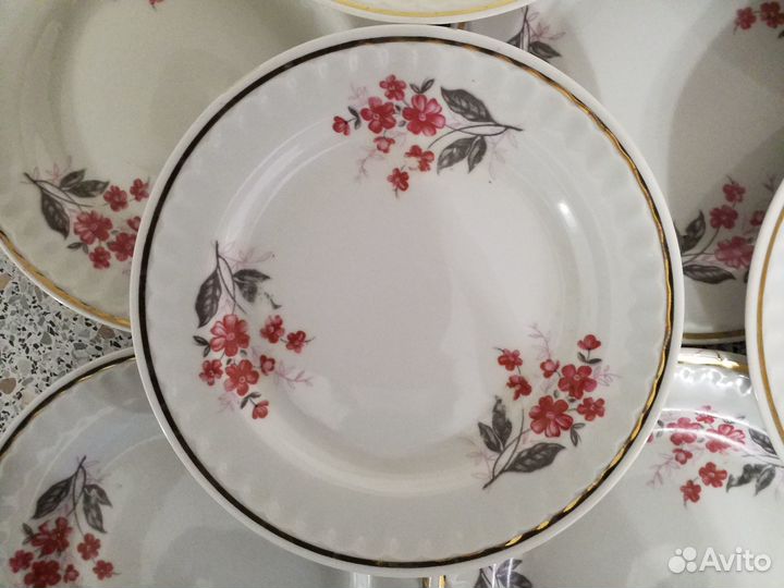 Тарелки десертные СССР плоские