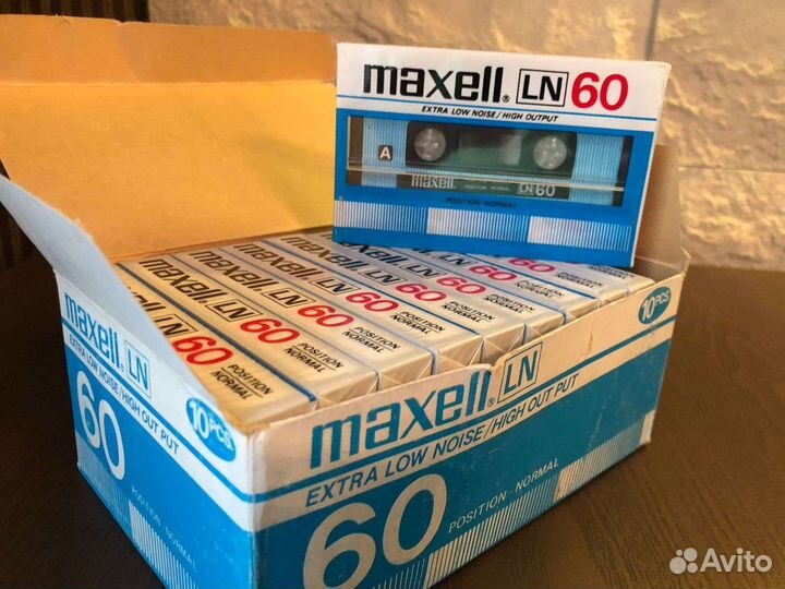 Аудиокассеты новые запечатанные Maxell LN-60