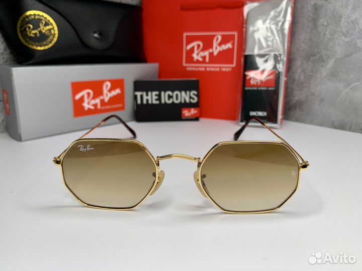 Очки Ray Ban Octagonal корчневые