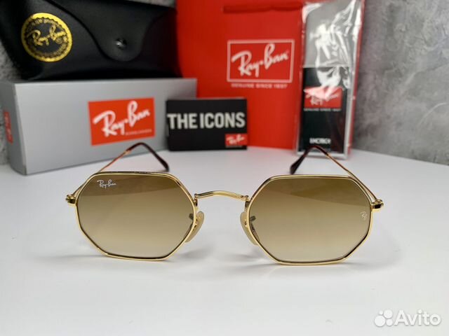 Очки Ray Ban Octagonal корчневые