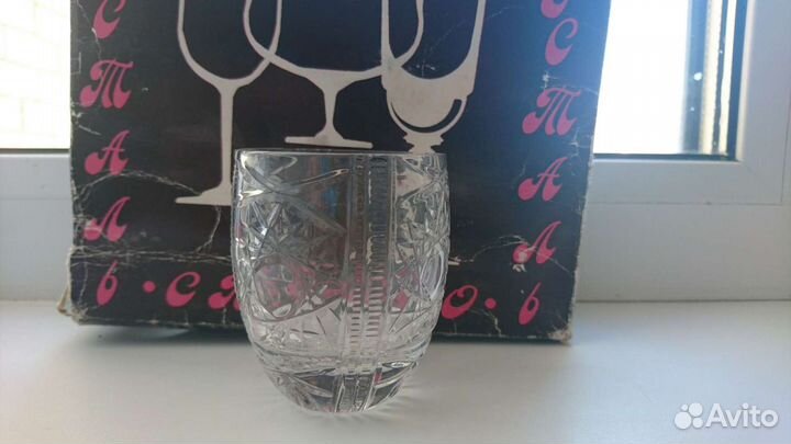 Хрустальные рюмки 6шт