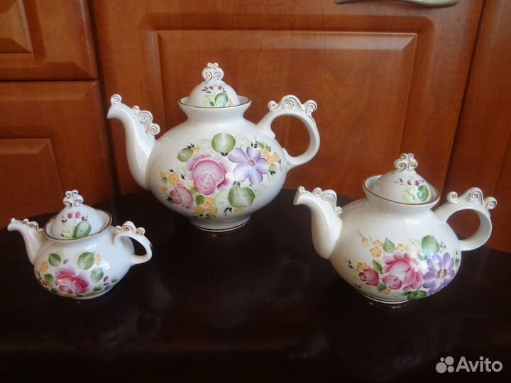 Набор чайников, 3 штуки, Сысерть, СССР