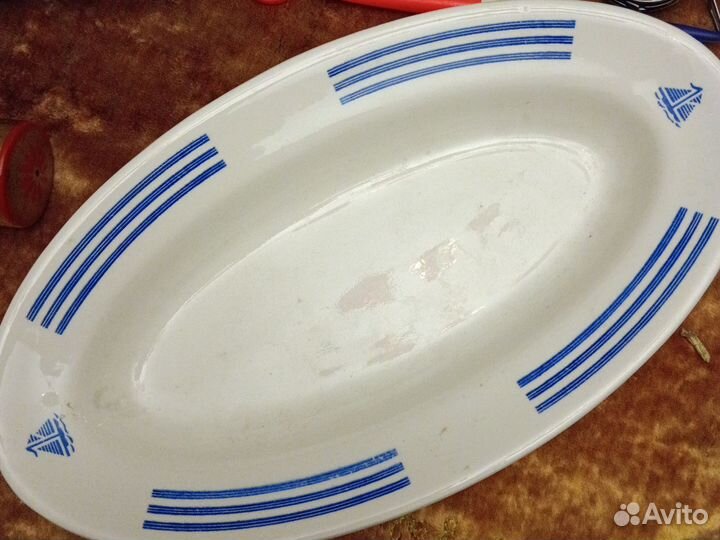 Блюдо овальное СССР зик