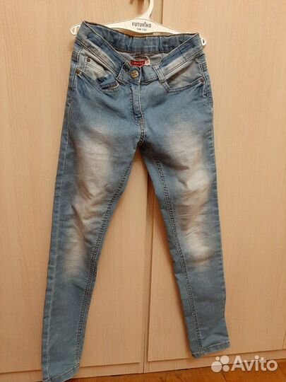 Джинсовая куртка р-р 146, джинсы р-р 140 и 152