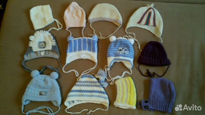 Много шапочек для детей на разный возраст