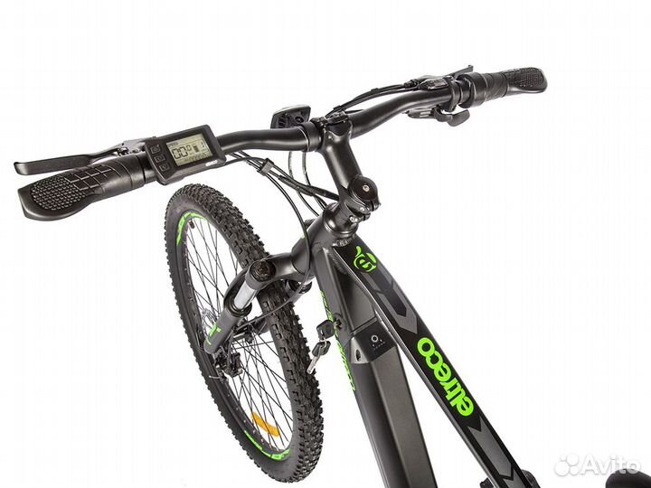 Электровелосипед Eltreco Ultra Max (черно-зеленый)