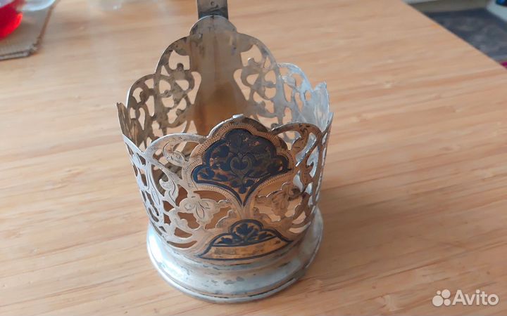 Подстаканник, серебро 875, Кубачинское