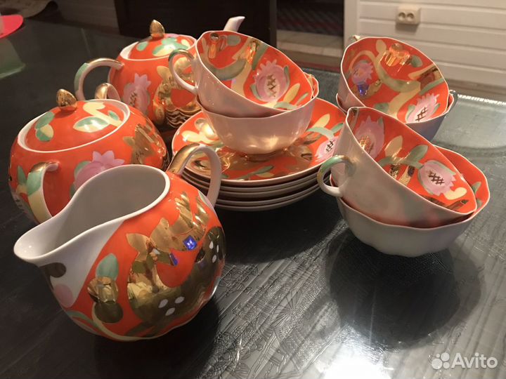 Сервиз чайный Золотой олень Дулево