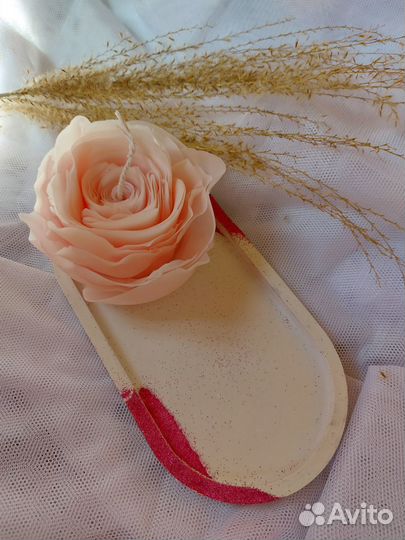 Свечи пионы, декор для дома