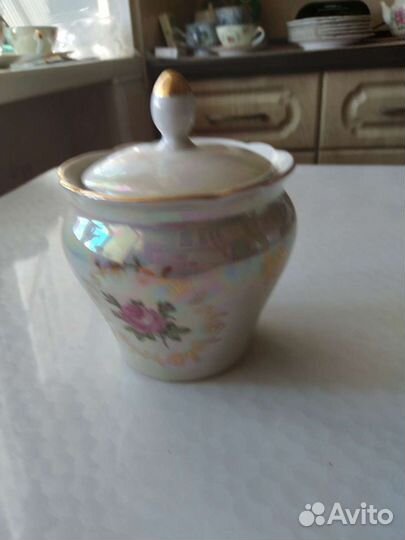 Сервиз кофейный на 6 персон Роза перламутровая