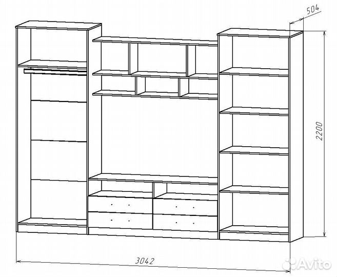 Стенка мебельная