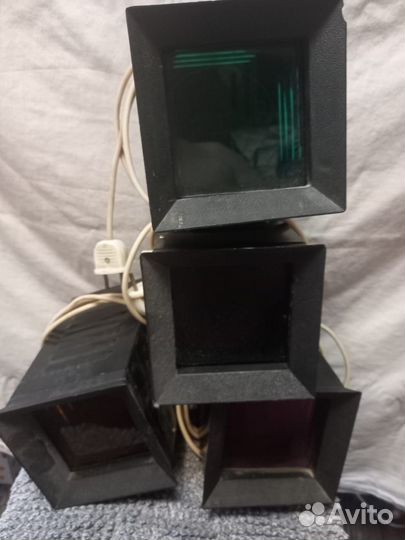 Фонари от советской цветомузыки 4 шт + сам блок*