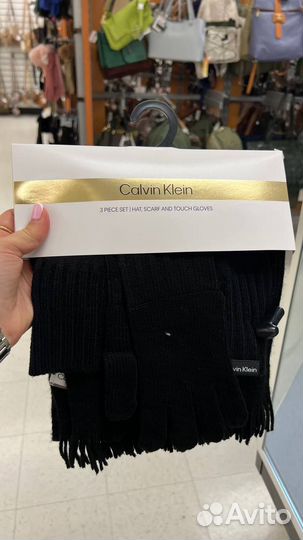 Набор Calvin Klein (Шапка + шарф + перчатки)