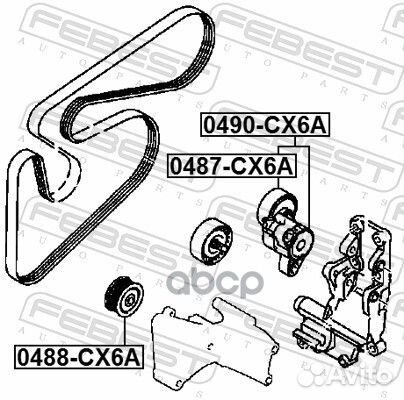 Ролик натяжной приводного ремня 0487CX6A Febest