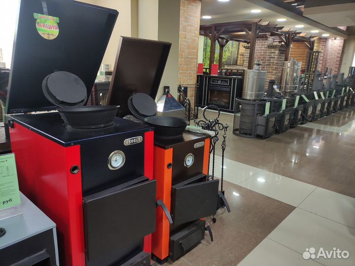 Твердотопливный котёл новый (уголь, дрова)