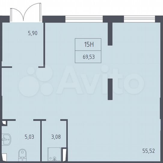 Аренда торгового помещения, 69.53 м²