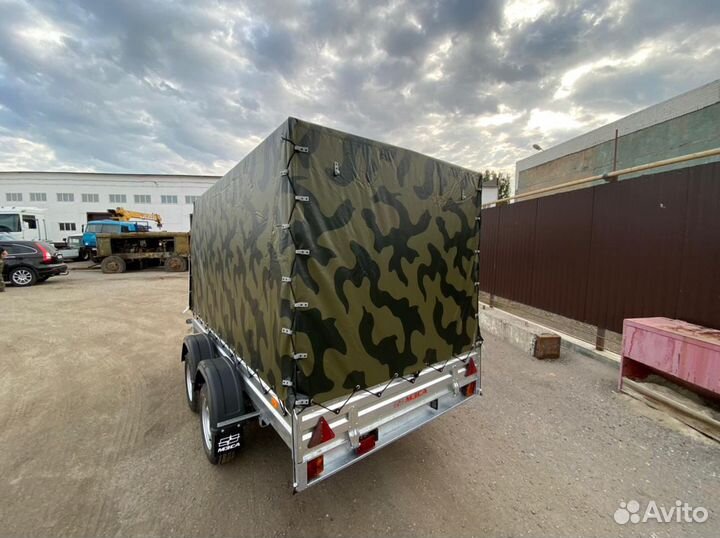 2х осный прицеп Мзса 3,0 х 1,5 м камуфляж