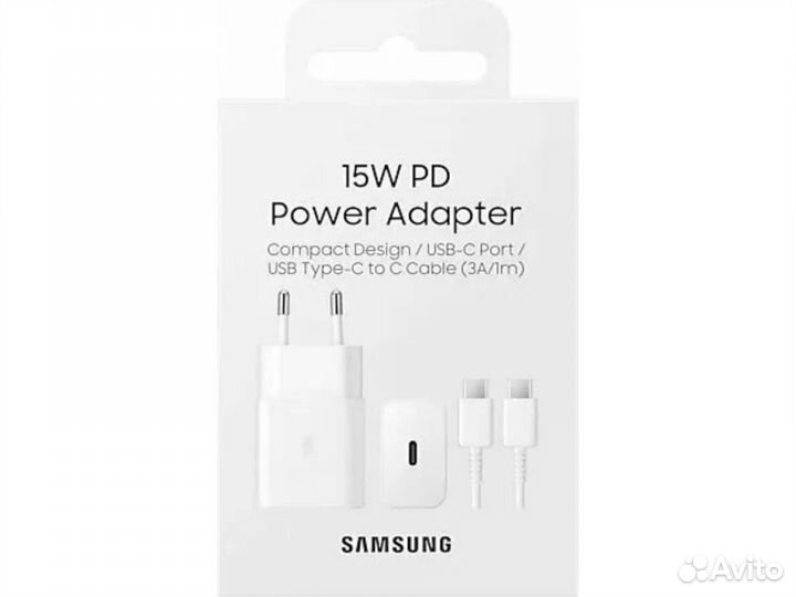 Сетевое зарядное устройство Samsung 15W Type-C Бел