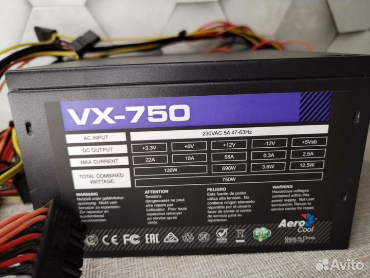 Aerocool VX-750 На 750W